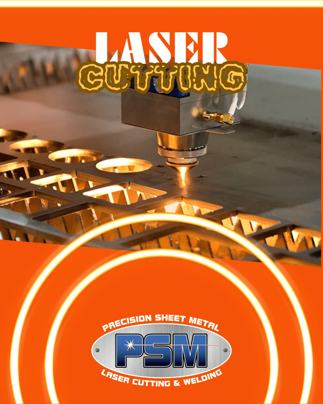 Laser cutting machine cutting sheet metal