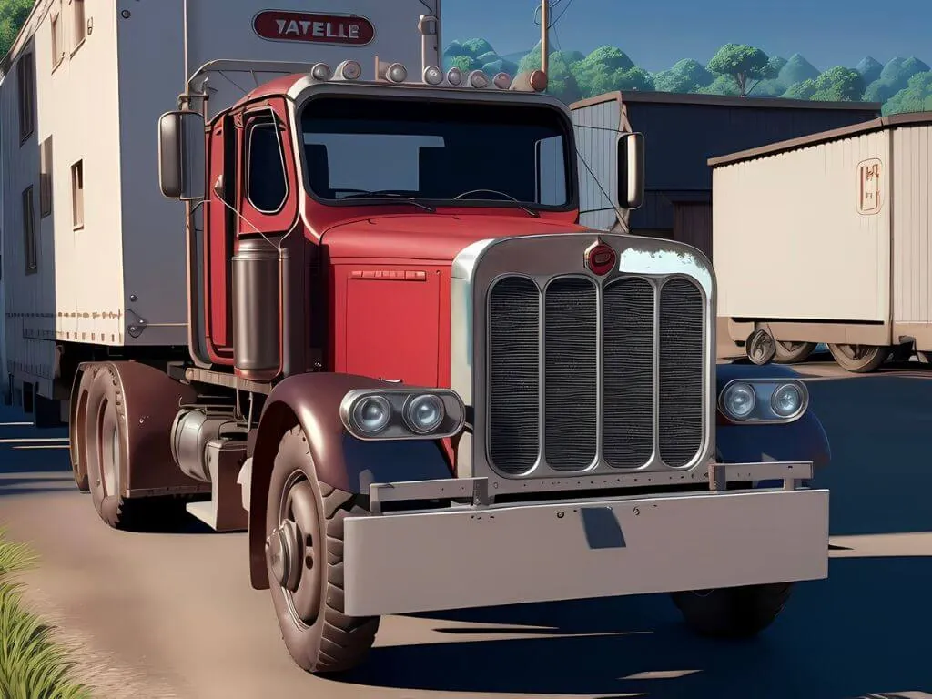 red truck cab